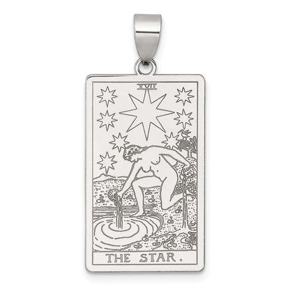 Sterlingsilber The Stern Tarot Card Anhänger