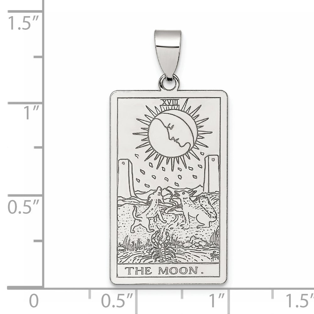 Sterlingsilber The Mond Tarot Card Anhänger