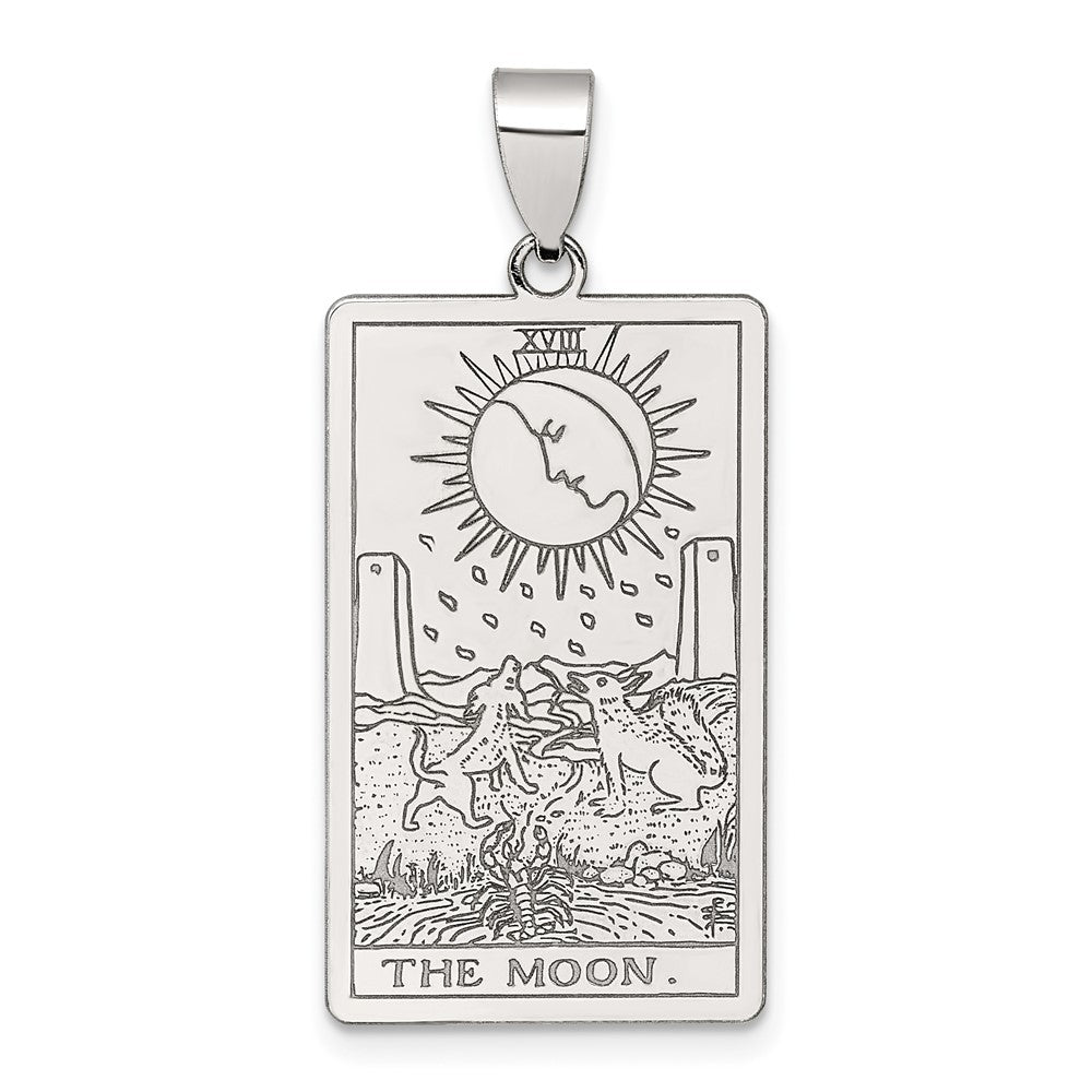 Sterlingsilber The Mond Tarot Card Anhänger