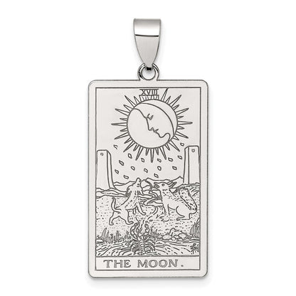 Sterlingsilber The Mond Tarot Card Anhänger