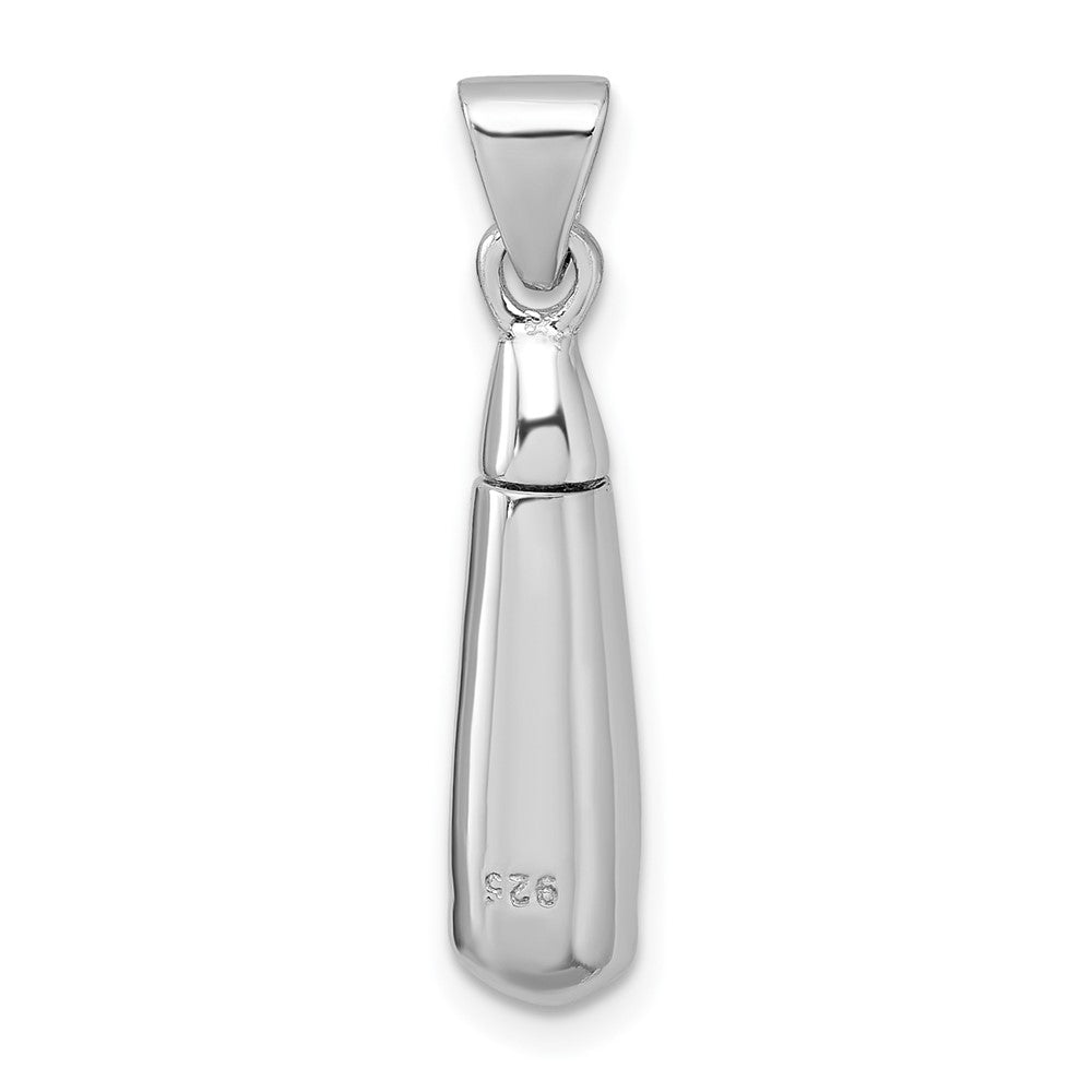 Sterlingsilber Rhodiniert Poliert Zirkonia Ash Halter Anhänger