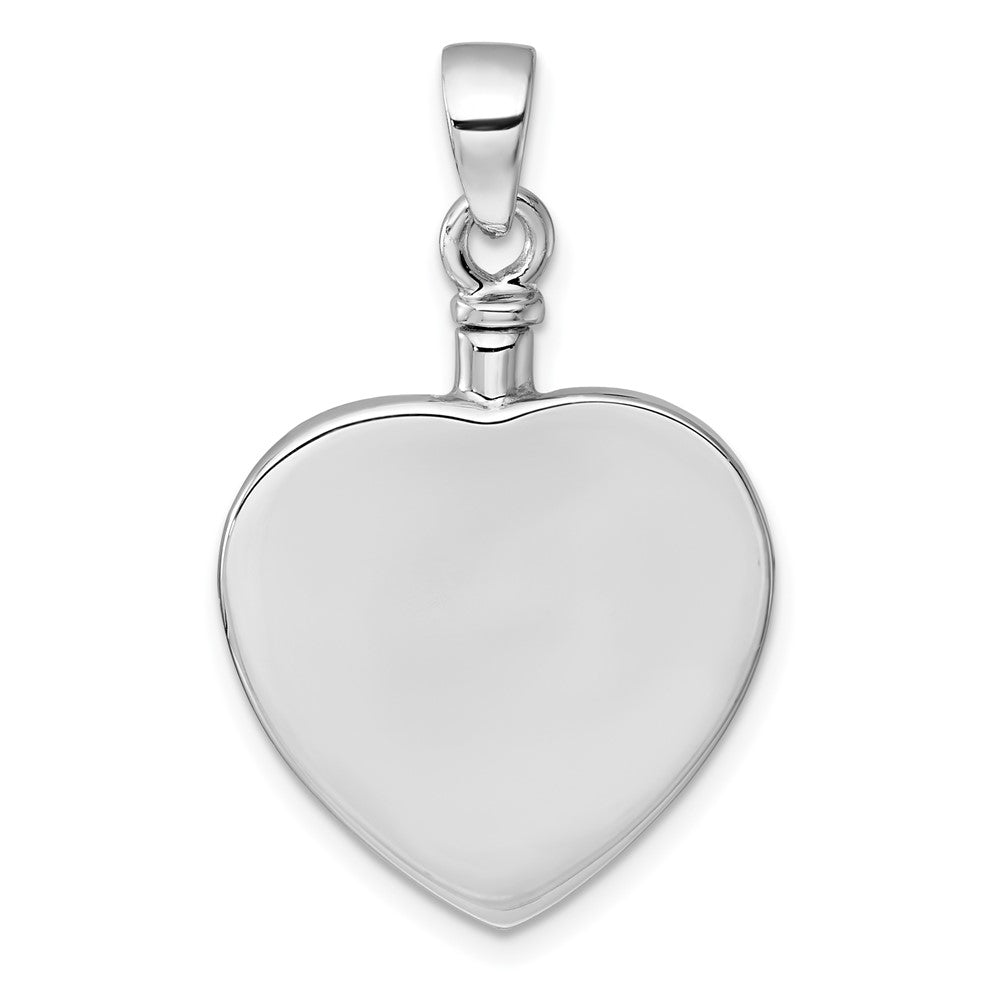 Sterlingsilber Rhodiniert-plt Poliert Emaille Immer in My Herz Ash Halter Anhänger