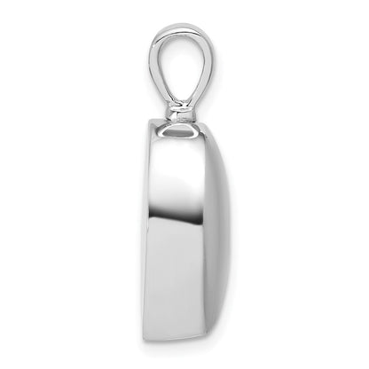 Sterlingsilber Rhodiniert Poliert Zirkonia Herz Ash Halter Anhänger