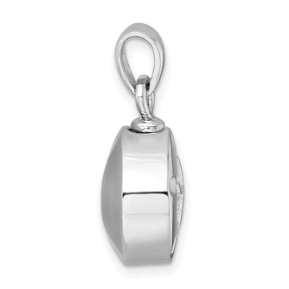 Sterlingsilber Rhodiniert Poliert Sand Dollar Ash Halter Anhänger