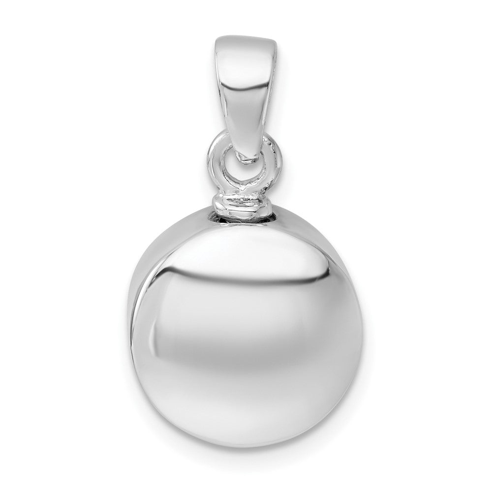 Sterlingsilber Rhodiniert Poliert Sand Dollar Ash Halter Anhänger