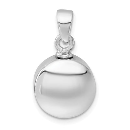 Sterlingsilber Rhodiniert Poliert Sand Dollar Ash Halter Anhänger