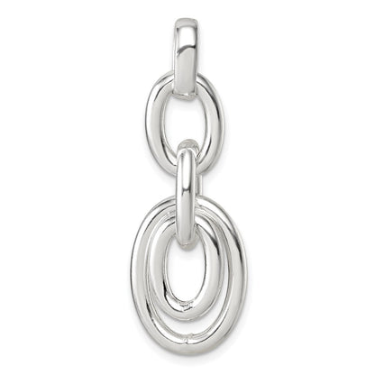 Sterlingsilber Beweglich Oval Knöpfe Anhänger