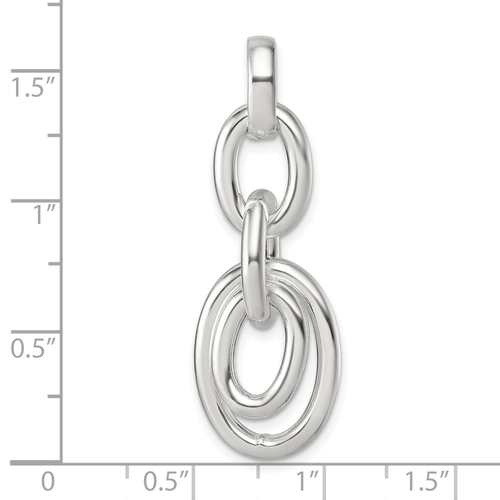 Sterlingsilber Beweglich Oval Knöpfe Anhänger