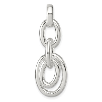 Sterlingsilber Beweglich Oval Knöpfe Anhänger