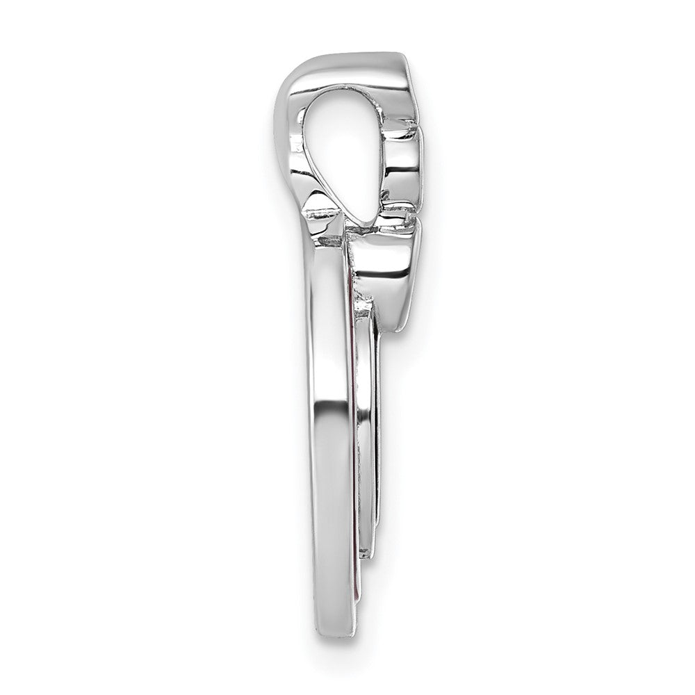 Sterlingsilber Rhodiniert Zirkonia Schwarz/red Emaille Kreis Anhänger