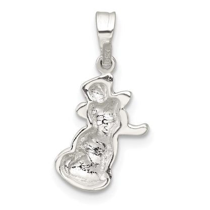 Sterlingsilber Poliert und Emailliert Snowman Charm