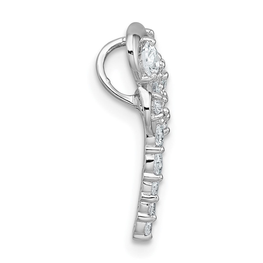 Sterlingsilber Rhodiniert Poliert Zirkonia Libelle Kette Anhänger
