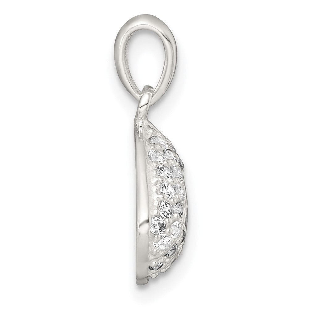 Sterlingsilber Poliert Zirkonia Muschel Anhänger