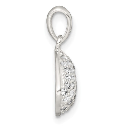 Sterlingsilber Poliert Zirkonia Muschel Anhänger