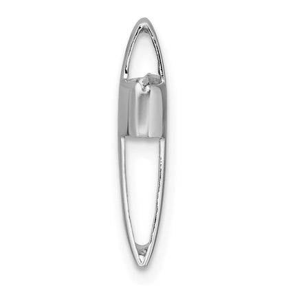 Sterlingsilber Rhodiniert Poliert 3d Kreuz Kette Anhänger