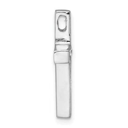 Sterlingsilber Rhodiniert Poliert Zirkonia Kreuz Kette Anhänger