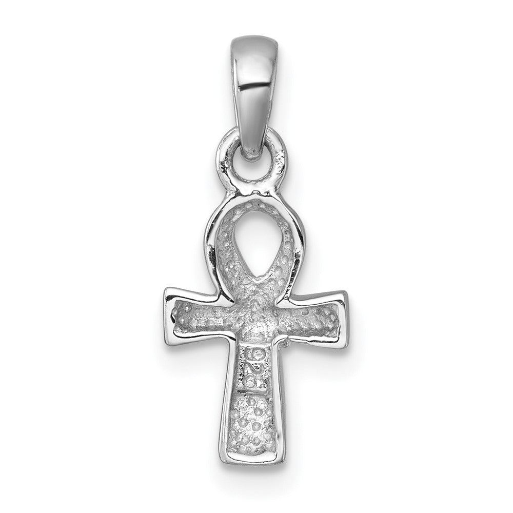 Sterlingsilber Rhodiniert Poliert Ankh Kreuz Anhänger