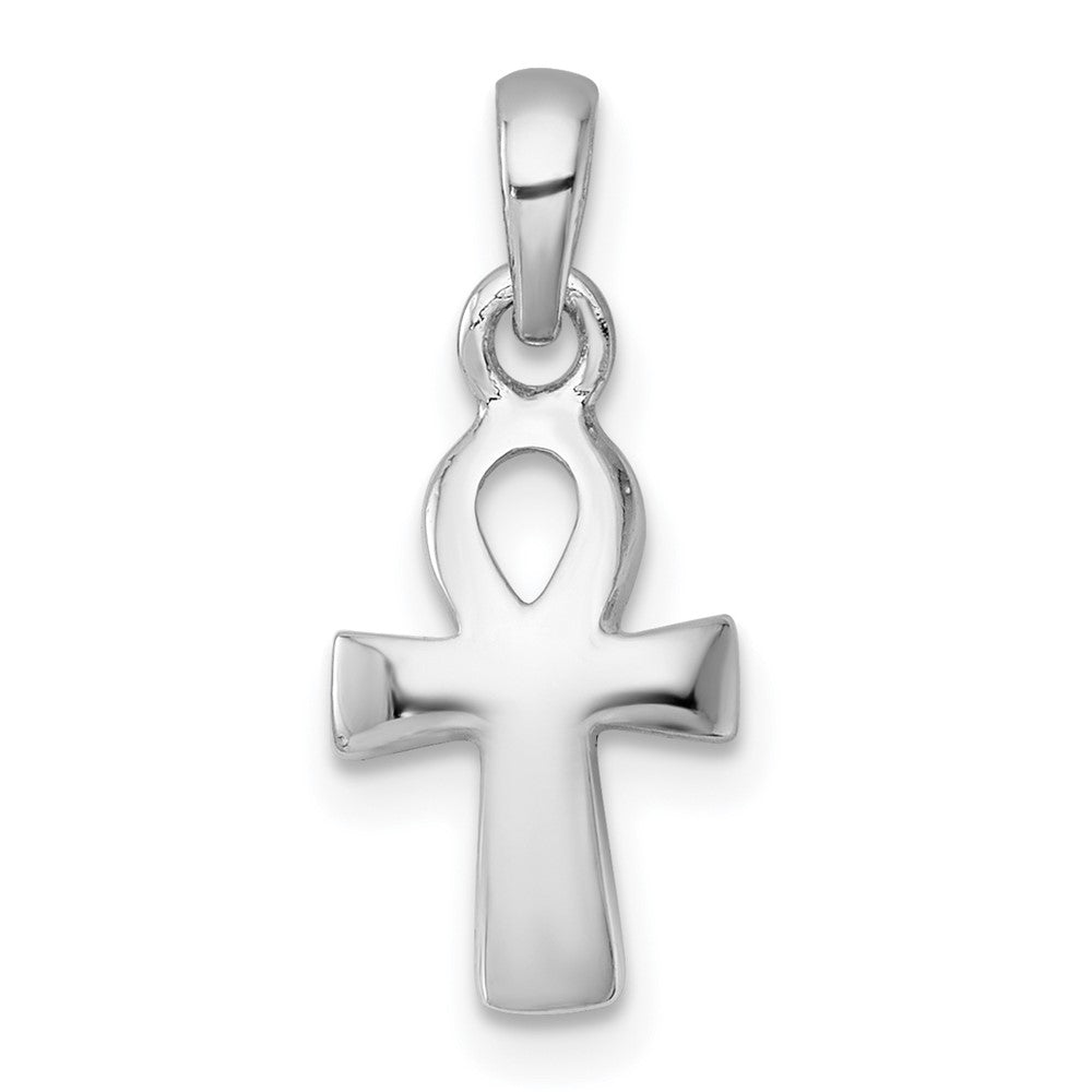 Sterlingsilber Rhodiniert Poliert Ankh Kreuz Anhänger