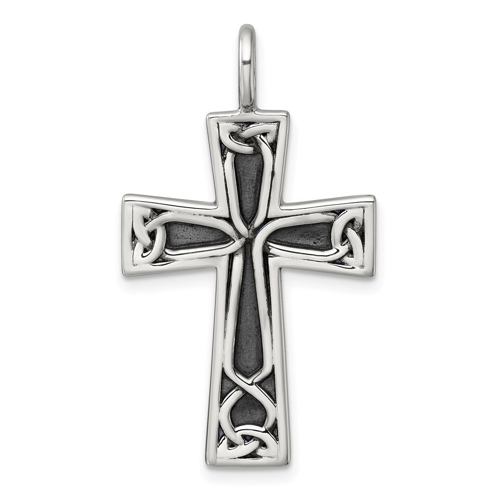 Sterlingsilber Antikisiert Poliert Kreuz Anhänger