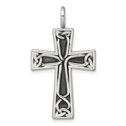 Sterlingsilber Antikisiert Poliert Kreuz Anhänger
