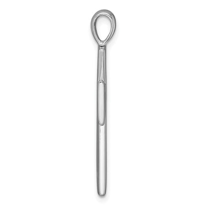 Sterlingsilber Rhodiniert Poliert Schwarz Resin Kreuz Anhänger
