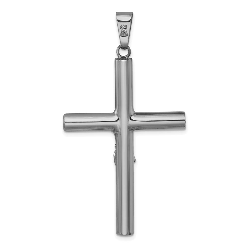 Sterlingsilber Ruthenium Finish Poliert Kruzifix Anhänger