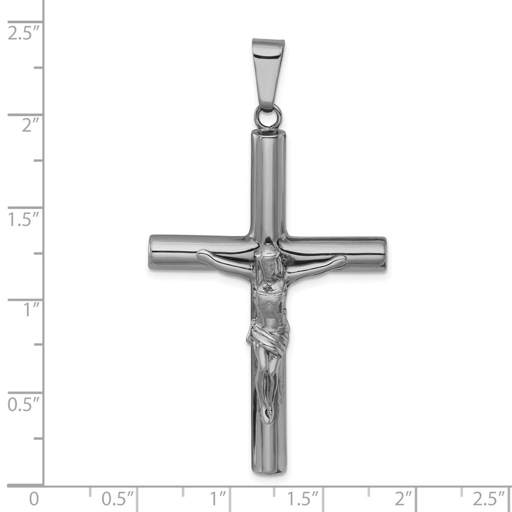 Sterlingsilber Ruthenium Finish Poliert Kruzifix Anhänger