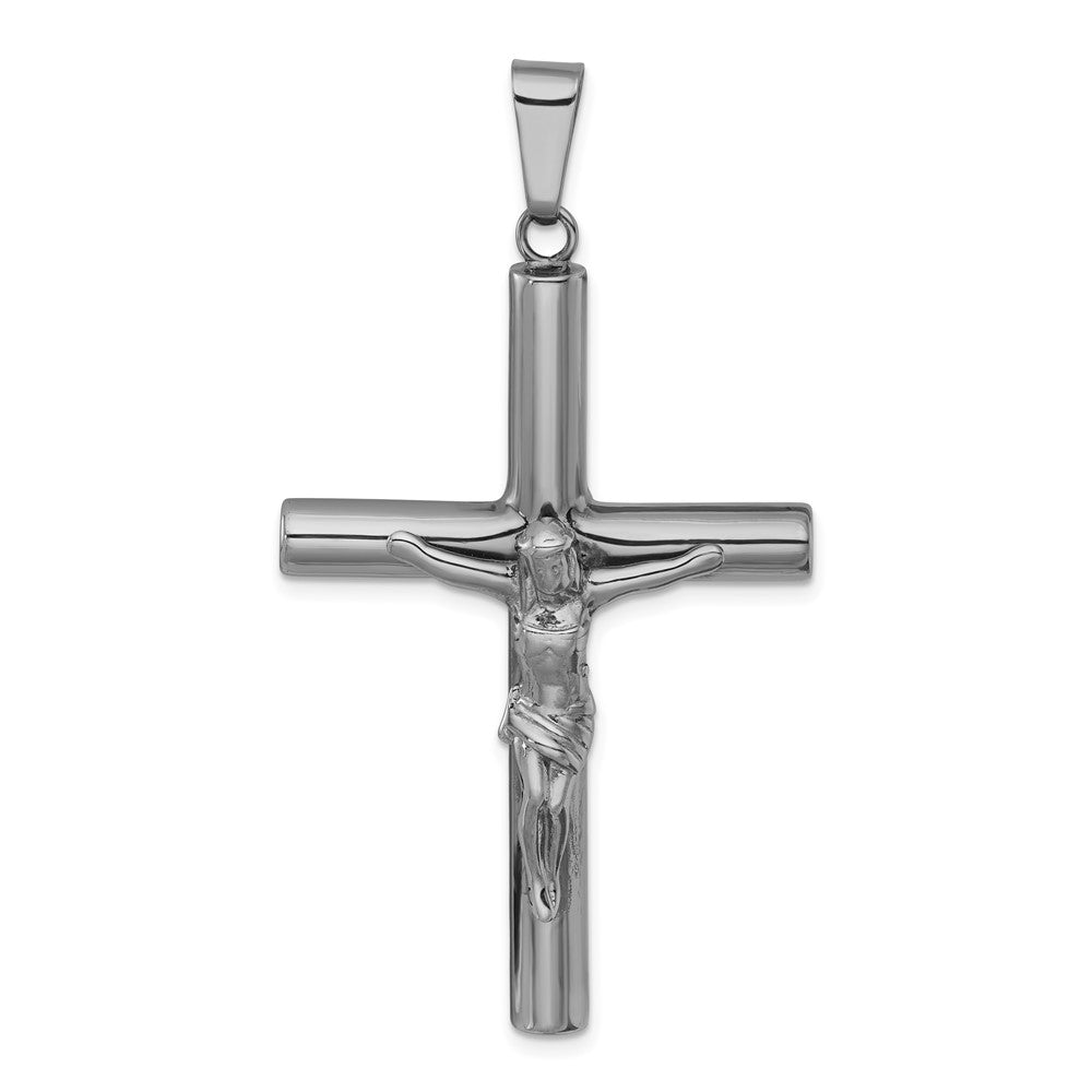Sterlingsilber Ruthenium Finish Poliert Kruzifix Anhänger