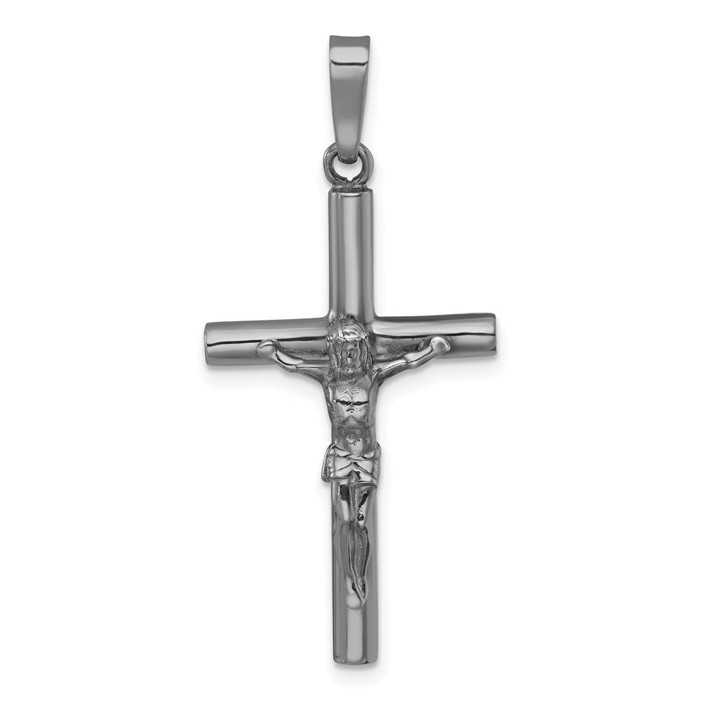Sterlingsilber Ruthenium Finish Poliert Kruzifix Anhänger