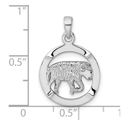 Sterlingsilber Rhodiniert Poliert Aries Tierkreis Anhänger