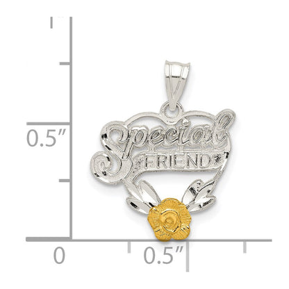 Sterlingsilber Special Freund Herz Charm
