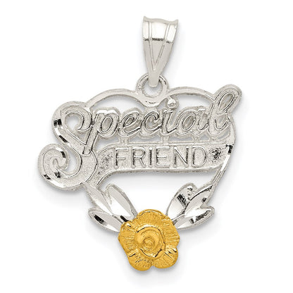Sterlingsilber Special Freund Herz Charm