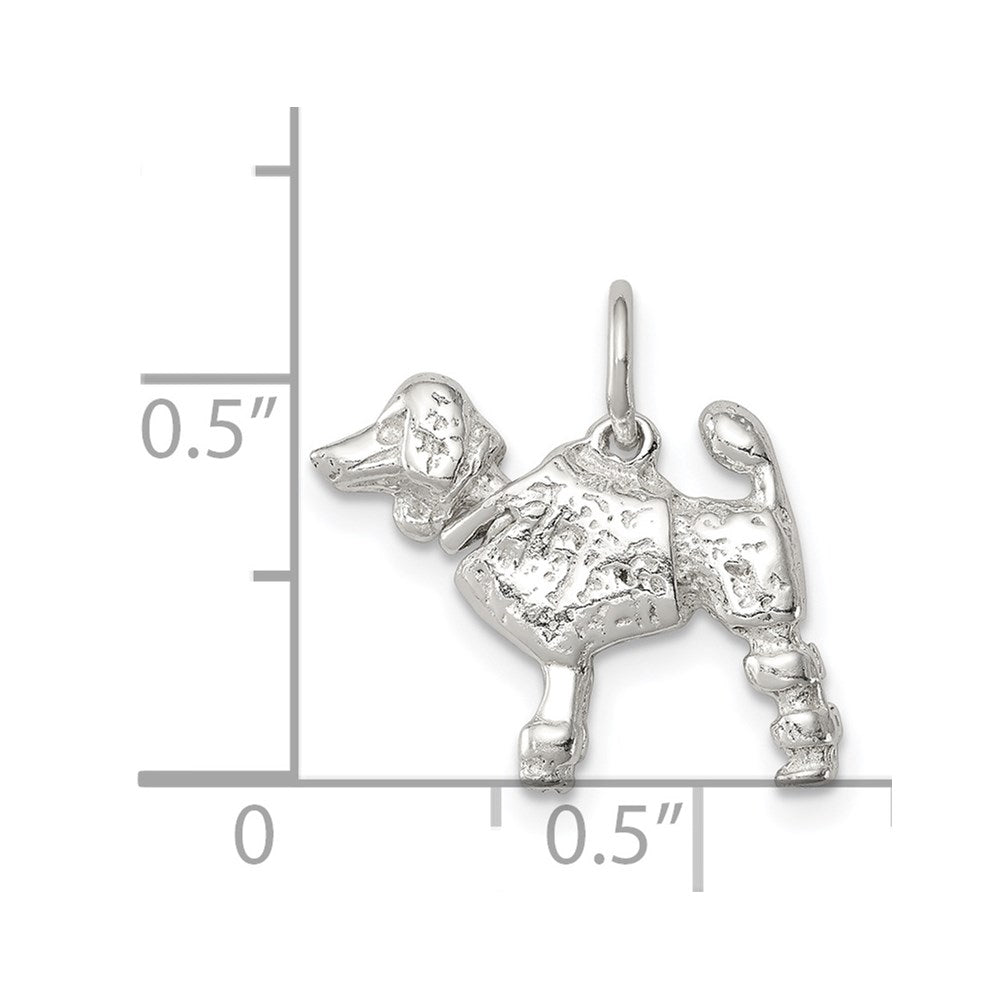 Sterlingsilber Poodle Charm