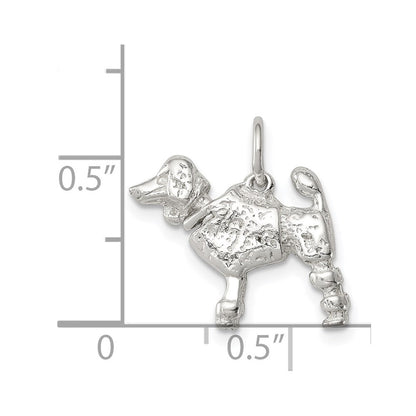 Sterlingsilber Poodle Charm