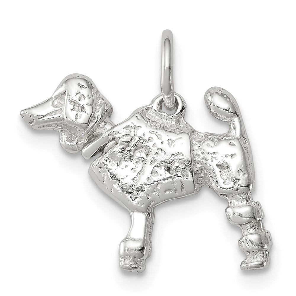 Sterlingsilber Poodle Charm