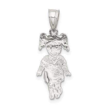 Sterlingsilber Sports Fußball Player Mädchen Charm