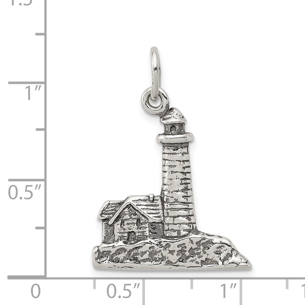 Sterlingsilber Antikisiert Leuchtturm Charm