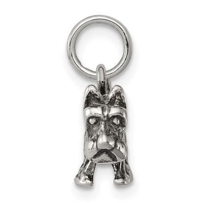 Sterlingsilber Antikisiert Hund Charm