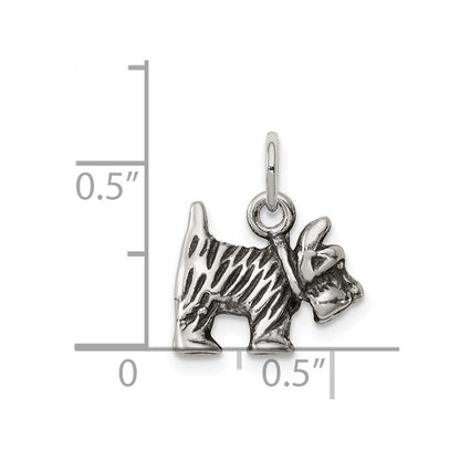 Sterlingsilber Antikisiert Hund Charm