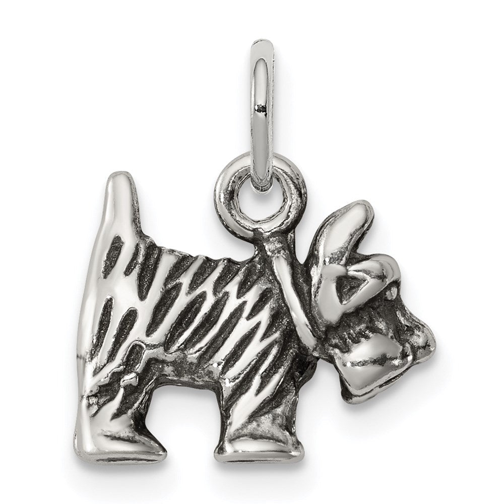 Sterlingsilber Antikisiert Hund Charm