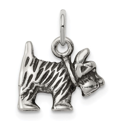 Sterlingsilber Antikisiert Hund Charm