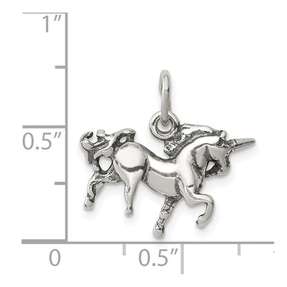 Sterlingsilber Antikisiert Einhorn Charm