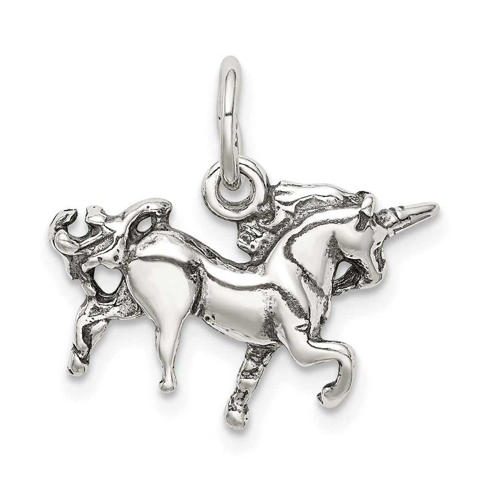 Sterlingsilber Antikisiert Einhorn Charm