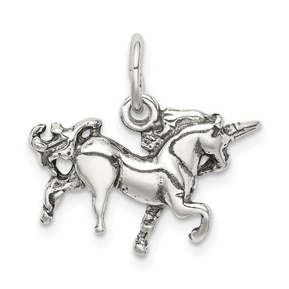 Sterlingsilber Antikisiert Einhorn Charm