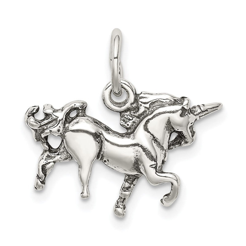 Sterlingsilber Antikisiert Einhorn Charm