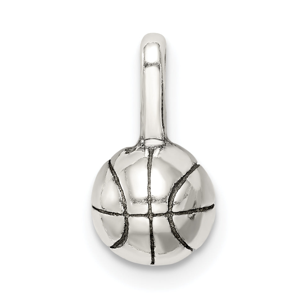 Sterlingsilber Antikisiert Basketball Charm