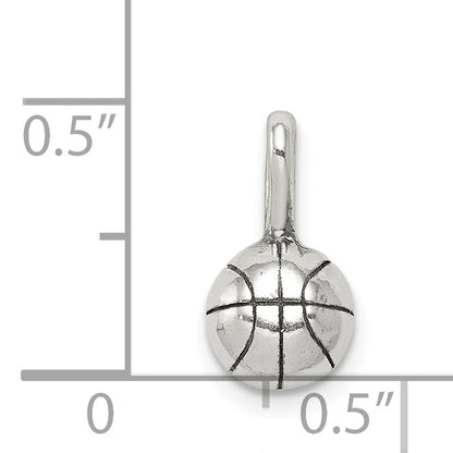 Sterlingsilber Antikisiert Basketball Charm