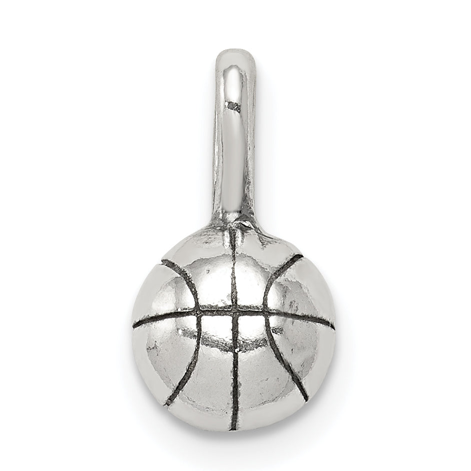 Sterlingsilber Antikisiert Basketball Charm