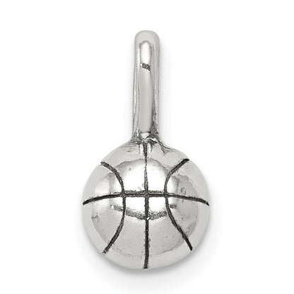 Sterlingsilber Antikisiert Basketball Charm