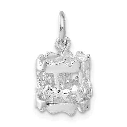 Sterlingsilber 3-d Poliert Beweglich Carousel Charm